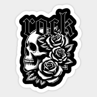 gothic rock skull Sticker